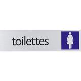 Plaque alu Toilettes Dames - Plaques adhésives Alu
