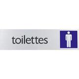 Plaque alu Toilettes Messieurs - Plaques adhésives Alu