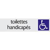 Plaque alu Toilette Handicapés - Plaques adhésives Alu