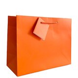 Sacs pelliculés à l'italienne orange passion mat - Petit Modèle - Sacs pelliculés unis, poignées cordelette