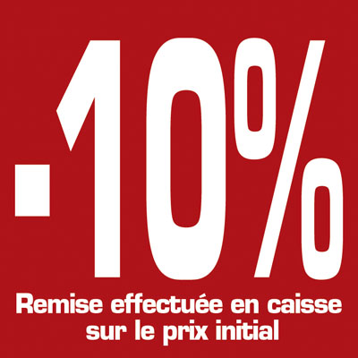 Affiche -10% - Affiches et Étiquettes promo Journées Françaises