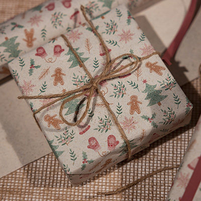 Papier cadeau Bonnets de Noël - Papiers cadeaux de Noël-3