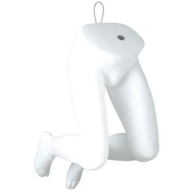 Jambes mannequin homme pliées avec crochet métal H 94 cm - Présentoir pantalon et lingerie - Blanc - Jambes et pieds