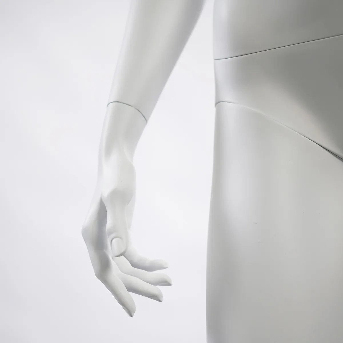 Mannequin femme, sans tête, bras le long du corps H 164 cm Fibre de verre - Blanc - Mannequins sans tête-4