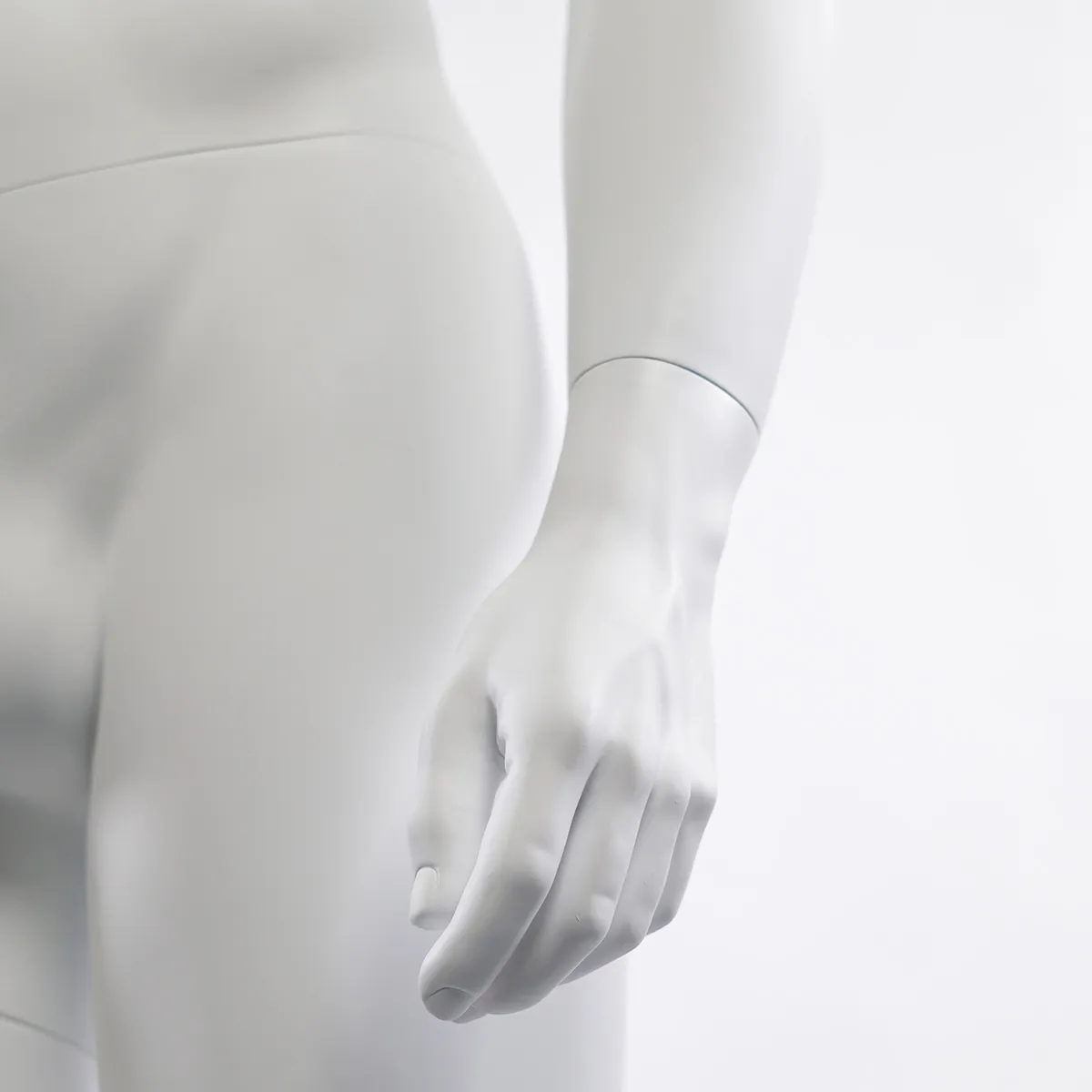 Mannequin homme, sans tête, bras le long du corps H 170 cm Fibre de verre - Blanc   - Mannequins sans tête-3