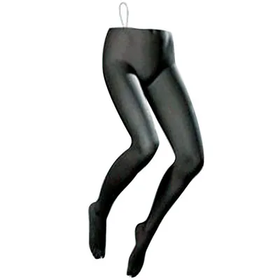 Jambes mannequin femme pliées avec crochet métal H 101 cm - Présentoir pantalon et lingerie - Noir - Jambes et pieds