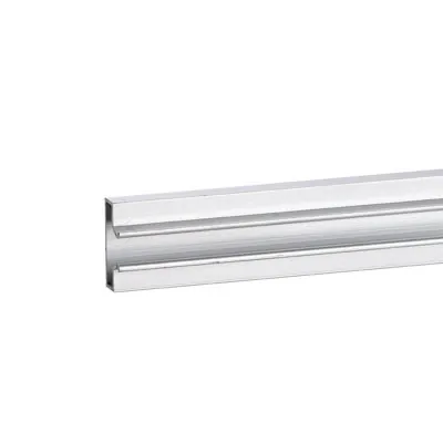 Profil aluminium renforcé - Insert aluminium pour panneau rainuré L 120 cm gris finition brut - Profils aluminium