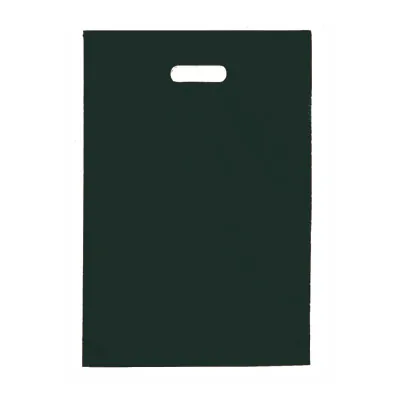 Sac plastique poignées découpées renforcées PEBD 55µ 35 x 45 x 4 cm - Noir - Lot de 100 - Sacs plastique unis, poignées découpées