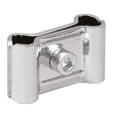 Fixation grille à grille pour présentoir grille 34 x 25 mm métal chromé - Lot de 4 - Présentoirs grilles