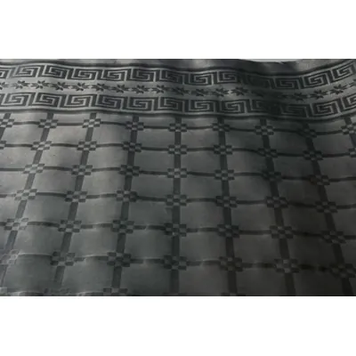 Nappe damassée 1,18 x 25 m 45g/m² - Nappe jetable - Noir - Nappes en papier-1