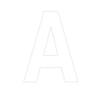 Lettre adhésive A 90 mm PickUp Mono Nobel – Blanc - Lettrage adhésif - Lettres et chiffres adhésifs