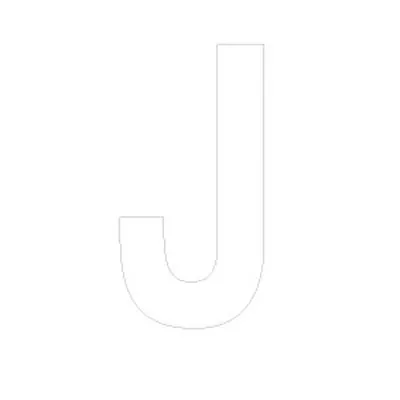 Lettre adhésive J - Lettres et chiffres adhésifs