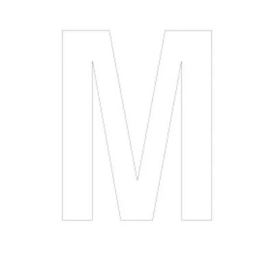 Lettre adhésive M 90 mm PickUp Mono Nobel – Blanc - Lettrage adhésif - Lettres et chiffres adhésifs