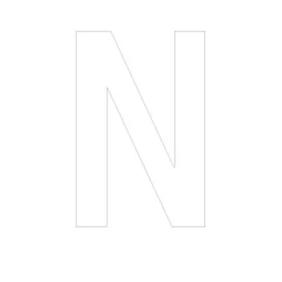 Lettre adhésive N 90 mm PickUp Mono Nobel – Blanc - Lettrage adhésif - Lettres et chiffres adhésifs