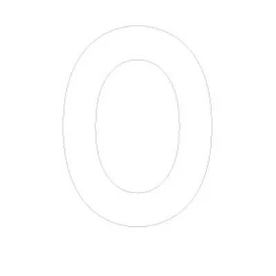 Lettre adhésive O 90 mm PickUp Mono Nobel – Blanc - Lettrage adhésif - Lettres et chiffres adhésifs