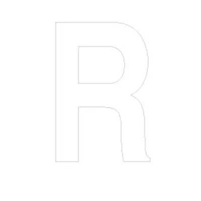 Lettre adhésive R - Lettres et chiffres adhésifs