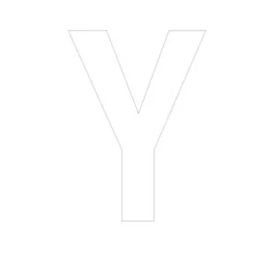 Lettre adhésive Y - Lettres et chiffres adhésifs