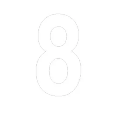 Chiffre adhésif 8 - Lettres et chiffres adhésifs