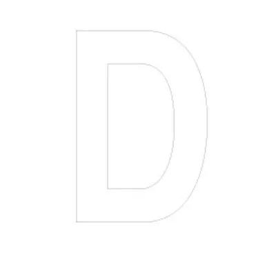 Lettre adhésive D - Lettres et chiffres adhésifs