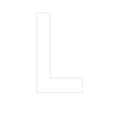 Lettre adhésive L - Lettres et chiffres adhésifs