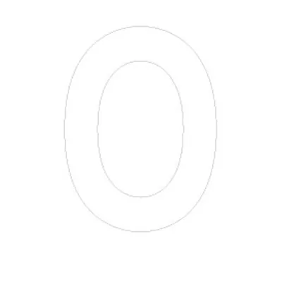 Lettre adhésive O - Lettres et chiffres adhésifs