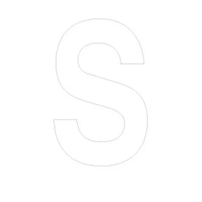 Lettre adhésive S - Lettres et chiffres adhésifs