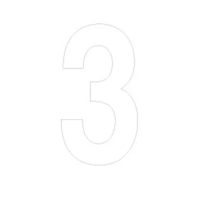 Chiffre adhésif 3 - Lettres et chiffres adhésifs