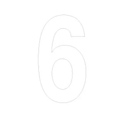 Chiffre adhésif 6 - Lettres et chiffres adhésifs