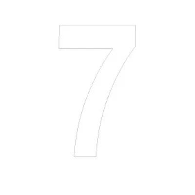 Chiffre adhésif 7 - Lettres et chiffres adhésifs