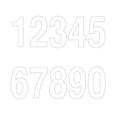 Chiffres adhésifs  - Lettres et chiffres adhésifs