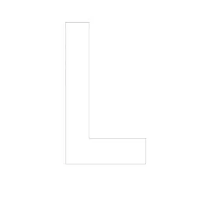 Lettre adhésive L - Lettres et chiffres adhésifs