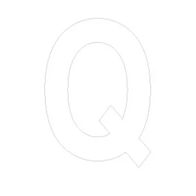 Lettre adhésive Q - Lettres et chiffres adhésifs