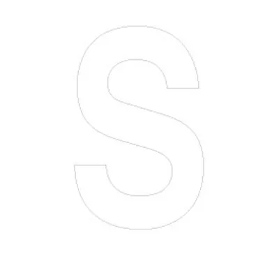 Lettre adhésive S - Lettres et chiffres adhésifs