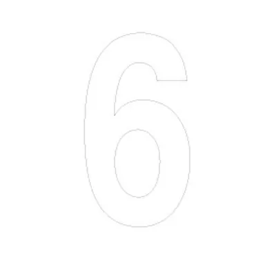 Chiffre adhésif 6 - Lettres et chiffres adhésifs