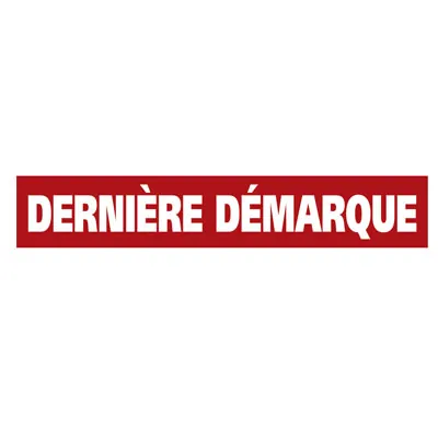 Affiche promo Dernière démarque 115 x 20 cm rouge / blanc - Affiches démarques