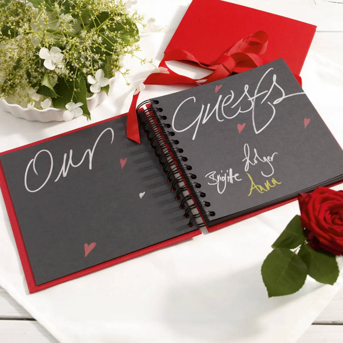 Lot 4 Feutres métalliques or / argent / rouge / bleu, pointe ogive 1 à 3 mm.  - Stylos feutres-3