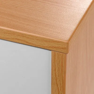 Comptoir d'accueil mélaminé hêtre/gris 62,5 x 51 x 88 cm - Comptoirs Easy-2