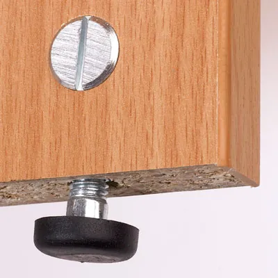 Comptoir d'accueil mélaminé hêtre/gris 62,5 x 51 x 88 cm - Comptoirs Easy-4