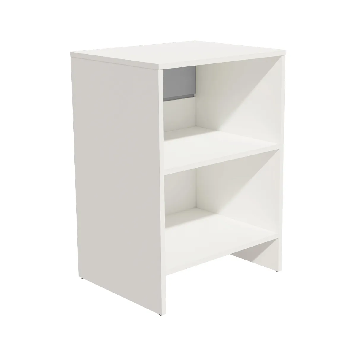 Comptoir d'accueil blanc / gris mélaminé 62,5 x 51 x 88 cm - Comptoirs Easy-1