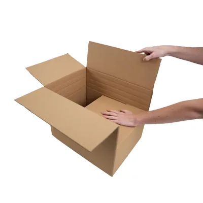 Caisse carton - Caisse américaine carton hauteur variable - carton simple cannelure 60 x 40 x 10/20 cm – Lot de 10 - Caisses américaines cartons-4