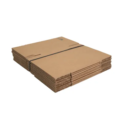 Caisse carton - Caisse américaine carton hauteur variable - carton simple cannelure 20 x 15 x 10/15 cm – Lot de 10 - Caisses américaines cartons-1