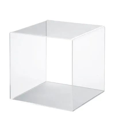 Cube plexi transparent ép. 4mm 380 x 380 x 380 mm - Cube acrylique - Supports Plexi