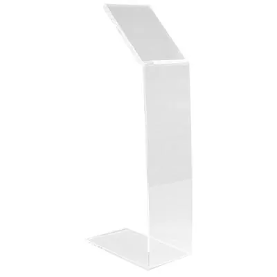 Porte-visuel sur pied Z / Présentoir visuel Z A6 vertical, plexiglas transparent H 49 cm - Porte-visuels sur pied