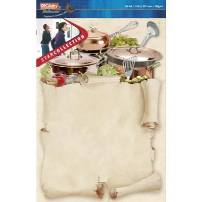 Papier de communication A4 à motif Gastronomie 90g - Paquet de 20 feuilles - Papier imprimante