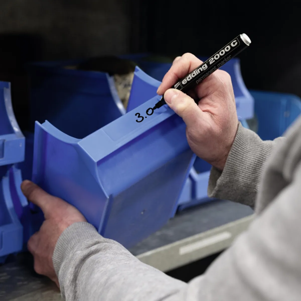 Marqueur indélébile 2000C pointe ogive 1,5 à 3 mm - Marqueur permanent - Noir - Lot de 3 - Marqueurs-2