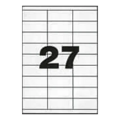 2700 Étiquettes adhésives blanches multi-usages 70 x 31 mm Etibox - Étiquettes adhésives neutres-1