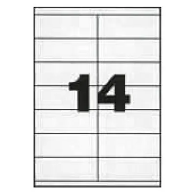 1400 Étiquettes adhésives blanches multi-usages 105 x 39 mm Etibox - Étiquettes adhésives neutres-1