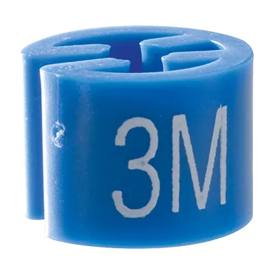 Marque taille T 3 mois bleu azur ø 1,3 cm - Indicateur de taille pour cintre - Paquet de 500 - Marques taille pour cintres