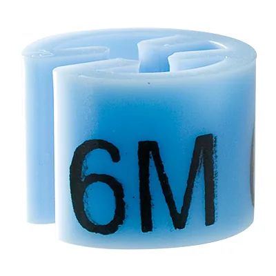 Marque taille T 6 mois bleu azur ø 1,3 cm - Indicateur de taille pour cintre - Paquet de 500 - Marques taille pour cintres