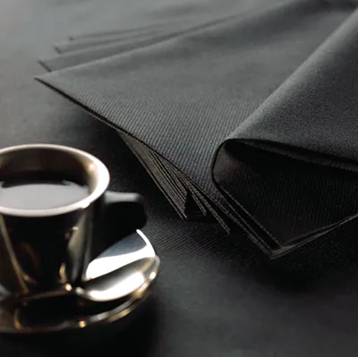 Serviette Celisoft non tissée 40 x 40 cm - Serviette jetable - Serviette de table papier - Noir - Paquet de 50 - Serviettes jetables, Serviettes cocktails-1